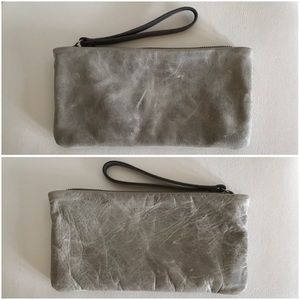 Rough & Tumble wristlet clutch/bag bone gray